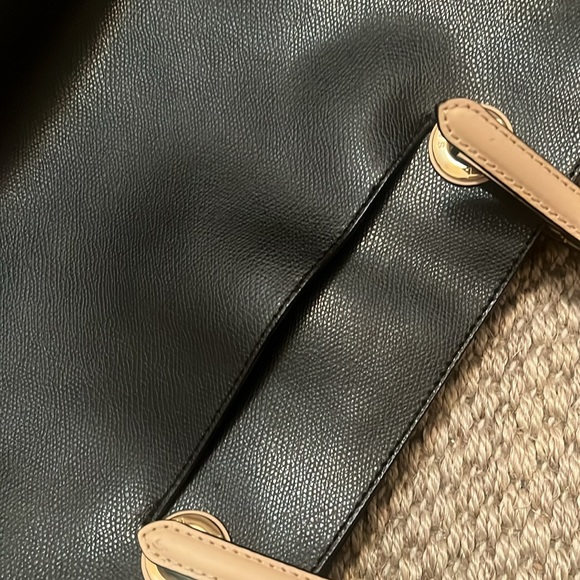 Michael Kors Jet Set Purse Shoulder Bag Black Smooth Leather - Picture 5 of 5